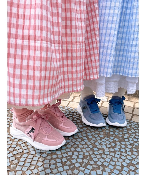Pロゴプリントチュール使いスニーカー（スニーカー）｜PINK HOUSE