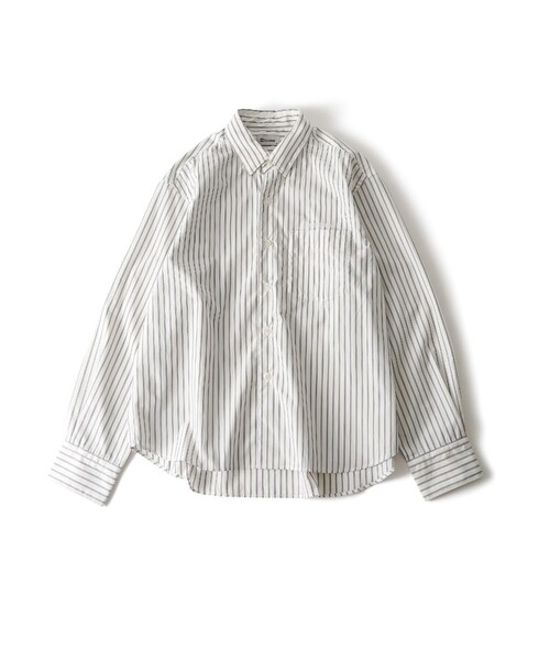 Subciety(サブサエティ)の「Supima cotton stripe shirt【WOMEN】(シャツ/ブラウス・レディース・ホワイト/グリーン/ブルー・FREE)」の17枚目の写真