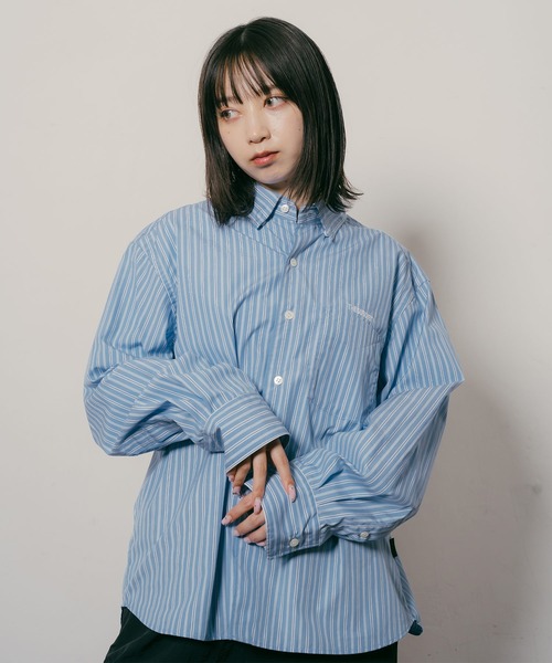 Subciety(サブサエティ)の「Supima cotton stripe shirt【WOMEN】(シャツ/ブラウス・レディース・ホワイト/グリーン/ブルー・FREE)」の16枚目の写真