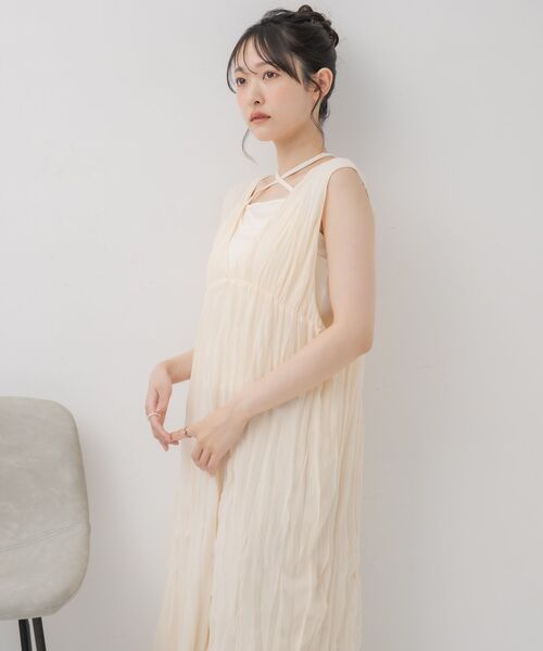 RETRO GIRL(レトロガール)の「ワッシャーノースリOP(ワンピース・レディース・ナチュラル/ブラック系その他/ダークオレンジ・FREE)」の20枚目の写真