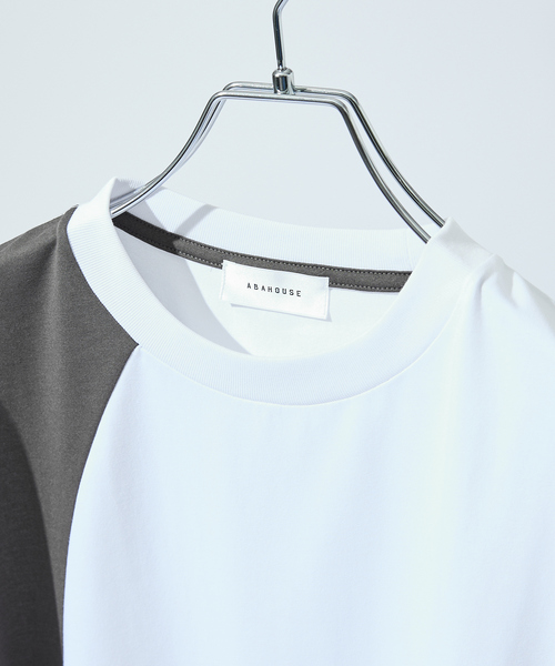ABAHOUSE(アバハウス)の「ウズマキ バイカラー 半袖Tシャツ / オーバーサイズ(Tシャツ/カットソー・メンズ・ブラック/グレー/ブルー・46/48)」の12枚目の写真