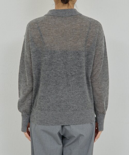 GALLARDAGALANTE（ガリャルダガランテ）の「シアーモヘヤポロニット（ニット/セーター・レディース・ベビーピンク/グレー・FREE）」の11枚目の写真