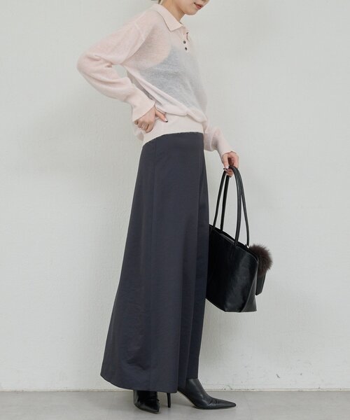 GALLARDAGALANTE（ガリャルダガランテ）の「シアーモヘヤポロニット（ニット/セーター・レディース・ベビーピンク/グレー・FREE）」の20枚目の写真