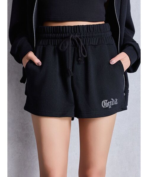 GYDA（ジェイダ）の「ラインストーンGYDAラメショートパンツ【SETUP着用可】（その他パンツ・レディース・ライトグレー/ブラック/オフホワイト・FREE）」の10枚目の写真