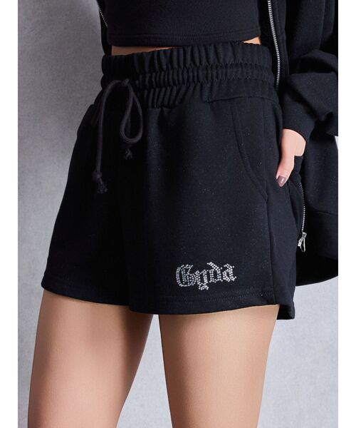 GYDA（ジェイダ）の「ラインストーンGYDAラメショートパンツ【SETUP着用可】（その他パンツ・レディース・ライトグレー/ブラック/オフホワイト・FREE）」の13枚目の写真