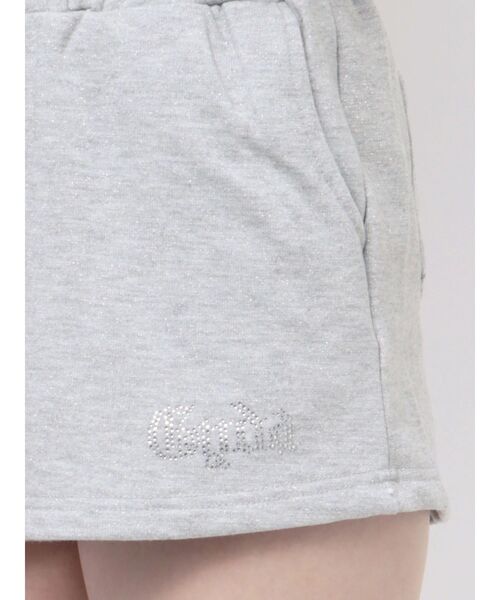 GYDA（ジェイダ）の「ラインストーンGYDAラメショートパンツ【SETUP着用可】（その他パンツ・レディース・ライトグレー/ブラック/オフホワイト・FREE）」の4枚目の写真