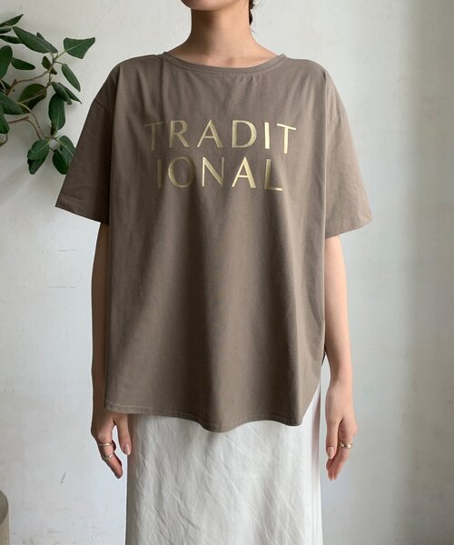セール】【WEB限定】TRADITIONAL箔プリントTEE（Tシャツ