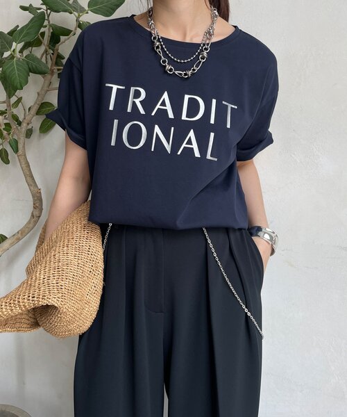 セール】【WEB限定】TRADITIONAL箔プリントTEE（Tシャツ