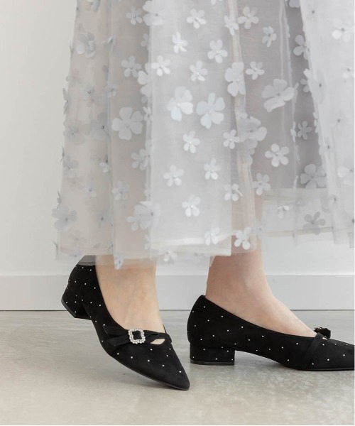 RANDA（ランダ）の「ビジューパーツフラットパンプス（パンプス・レディース・アイボリー/グレー/ブラック・23/23.5/24/24.5/25/25.5/22/22.5）」の7枚目の写真