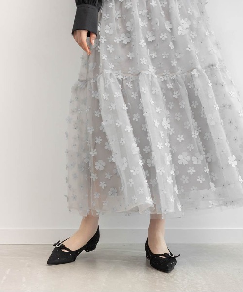 RANDA（ランダ）の「ビジューパーツフラットパンプス（パンプス・レディース・アイボリー/グレー/ブラック・23/23.5/24/24.5/25/25.5/22/22.5）」の9枚目の写真