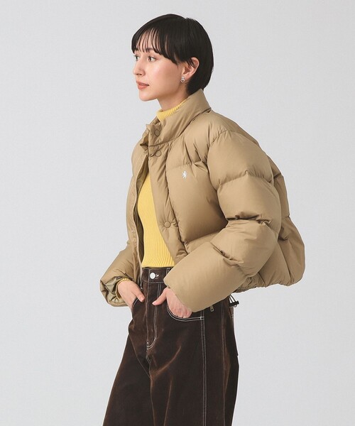 GYMPHLEX（ジムフレックス）の「Gymphlex / ダウン ショート ジャケット（ダウンジャケット/コート・レディース・ベージュ/ブラック・12/14）」の10枚目の写真