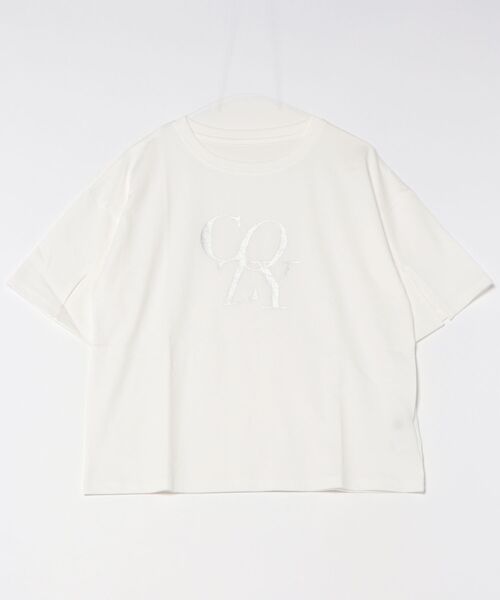 INTERPLANET（インタープラネット）の「【接触冷感】スリットスリーブロゴＴ（Tシャツ/カットソー・レディース・キャメル/ブラック/オフホワイト・FREE）」の22枚目の写真