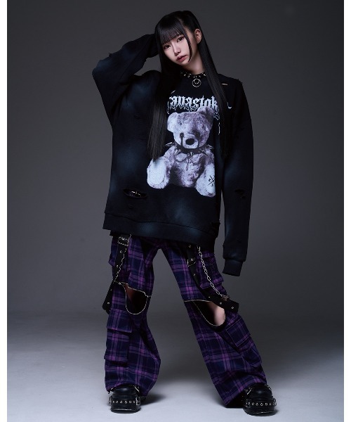 TRAVAS TOKYO/トラバス トーキョー』顔料加工くまプリントPO