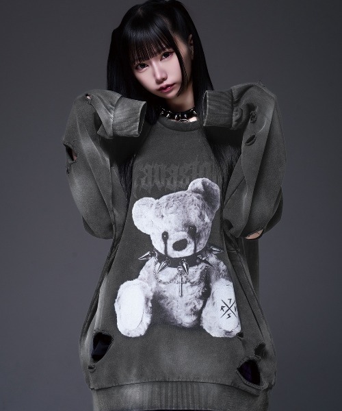 TRAVAS TOKYO/トラバス トーキョー』顔料加工くまプリントPO