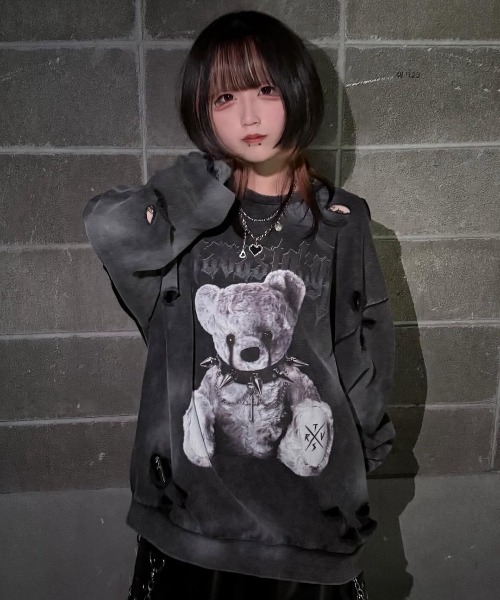 TRAVAS TOKYO/トラバス トーキョー』顔料加工くまプリントPO