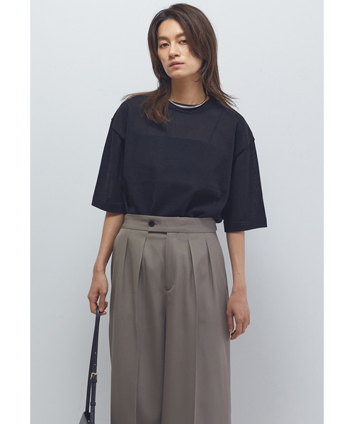 1er Arrondissement（プルミエアロンディスモン）の「ドライニットTシャツ（ニット/セーター・レディース・ブラウン系その他5/ブラック系その他3・FREE）」の8枚目の写真