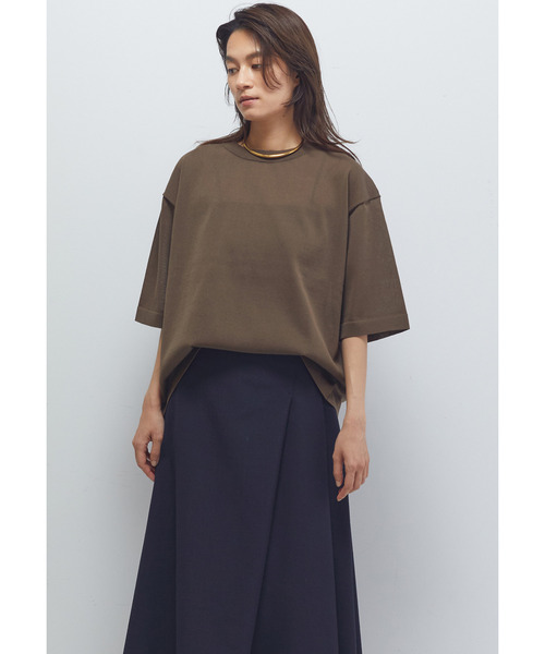 1er Arrondissement（プルミエアロンディスモン）の「ドライニットTシャツ（ニット/セーター・レディース・ブラウン系その他5/ブラック系その他3・FREE）」の18枚目の写真