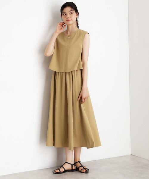 THE SHOP TK (ザ ショップ ティーケー )の「ドッキングワンピース【接触冷感/撥水/UVカット/洗濯機OK】(ワンピース・レディース・ブルー/ベージュ/ブラック・13/12)」の1枚目の写真
