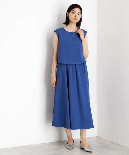 THE SHOP TK (ザ ショップ ティーケー )の「ドッキングワンピース【接触冷感/撥水/UVカット/洗濯機OK】(ワンピース・レディース・ブルー/ベージュ/ブラック・13/12)」の3枚目の写真