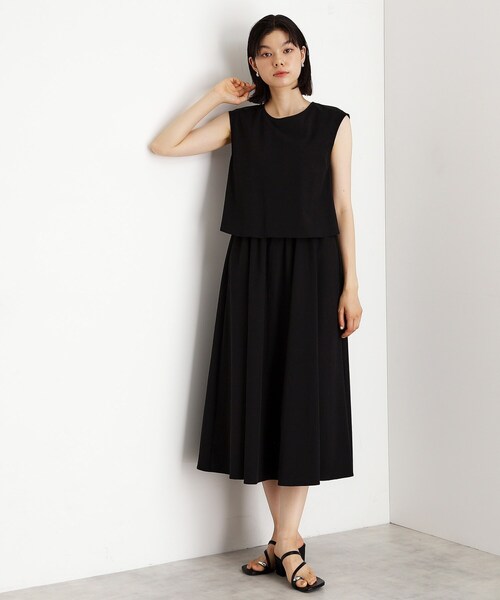 THE SHOP TK (ザ ショップ ティーケー )の「ドッキングワンピース【接触冷感/撥水/UVカット/洗濯機OK】(ワンピース・レディース・ブルー/ベージュ/ブラック・13/12)」の2枚目の写真
