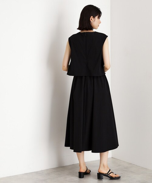 THE SHOP TK (ザ ショップ ティーケー )の「ドッキングワンピース【接触冷感/撥水/UVカット/洗濯機OK】(ワンピース・レディース・ブルー/ベージュ/ブラック・13/12)」の6枚目の写真