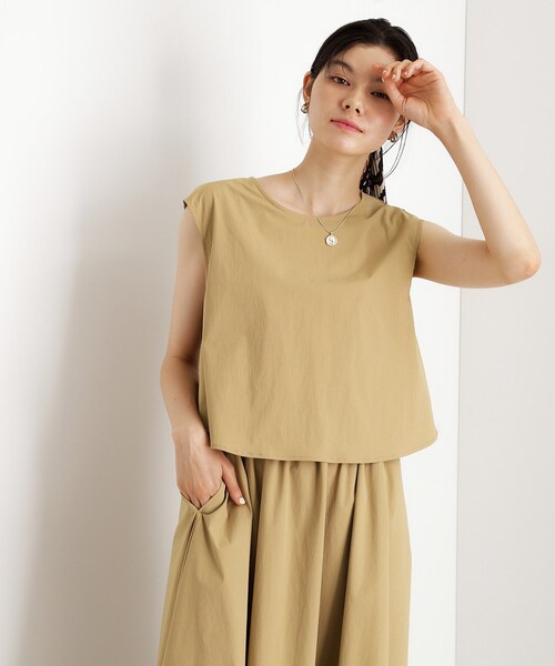 THE SHOP TK (ザ ショップ ティーケー )の「ドッキングワンピース【接触冷感/撥水/UVカット/洗濯機OK】(ワンピース・レディース・ブルー/ベージュ/ブラック・13/12)」の8枚目の写真