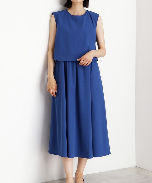 THE SHOP TK (ザ ショップ ティーケー )の「ドッキングワンピース【接触冷感/撥水/UVカット/洗濯機OK】(ワンピース・レディース・ブルー/ベージュ/ブラック・13/12)」の16枚目の写真