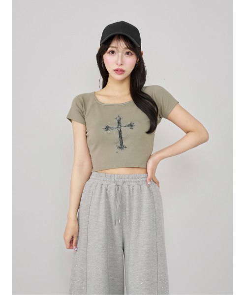クロスフェードコンパクトTシャツ（Tシャツ/カットソー