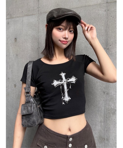クロスフェードコンパクトTシャツ（Tシャツ/カットソー