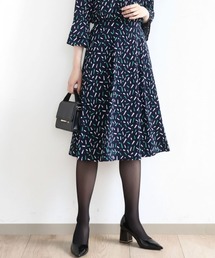 総柄フレアースカート/洗える/WEB限定サイズあり