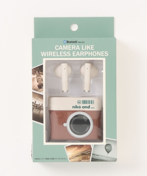 niko and...（ニコアンド）の「オリジナル ニコロゴカメラワイヤレスイヤホン（ヘッドフォン/イヤホン・レディース・ブラウン/その他1・0/FREE）」の2枚目の写真