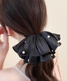 MASHIRO（マシロ）の「【MASHIRO】アクリルパールフリルシュシュ（MA/EK398）（シュシュ）」