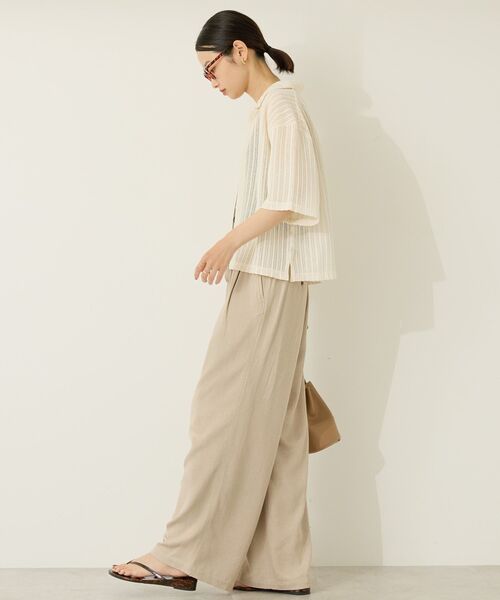 AMERICAN HOLIC(アメリカンホリック)の「メッシュ半袖ブラウス(カーディガン/ボレロ・レディース・ブラック/オフホワイト/ストライプ・L/M)」の19枚目の写真