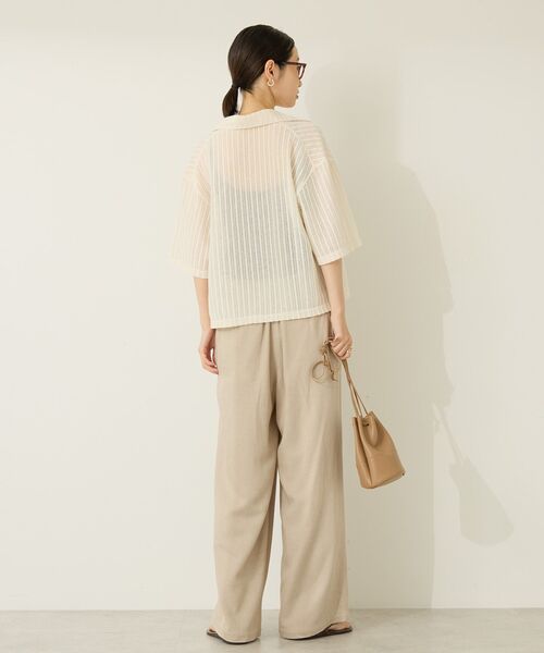 AMERICAN HOLIC(アメリカンホリック)の「メッシュ半袖ブラウス(カーディガン/ボレロ・レディース・ブラック/オフホワイト/ストライプ・L/M)」の20枚目の写真