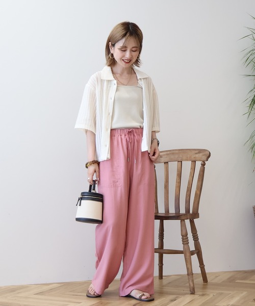 AMERICAN HOLIC(アメリカンホリック)の「メッシュ半袖ブラウス(カーディガン/ボレロ・レディース・ブラック/オフホワイト/ストライプ・L/M)」の6枚目の写真