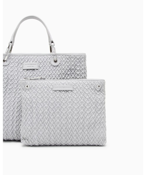 EMPORIO ARMANI(エンポリオアルマーニ)の「【エンポリオ アルマーニ】MyEA ショッパー キルティング仕上げ ミディアム(トートバッグ・レディース・ブラック/ライトグレー・FREE)」の15枚目の写真