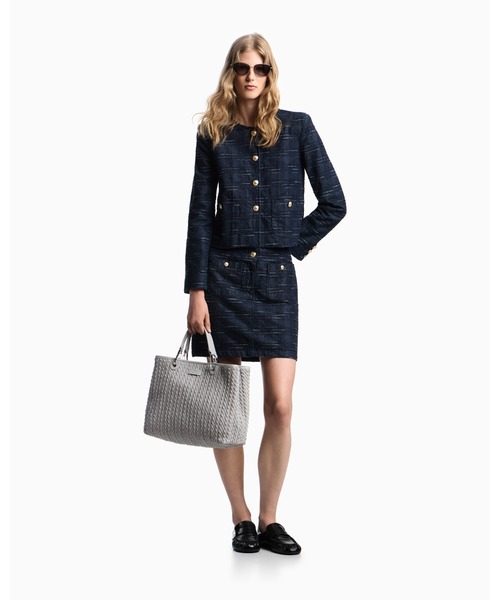 EMPORIO ARMANI(エンポリオアルマーニ)の「【エンポリオ アルマーニ】MyEA ショッパー キルティング仕上げ ミディアム(トートバッグ・レディース・ブラック/ライトグレー・FREE)」の16枚目の写真