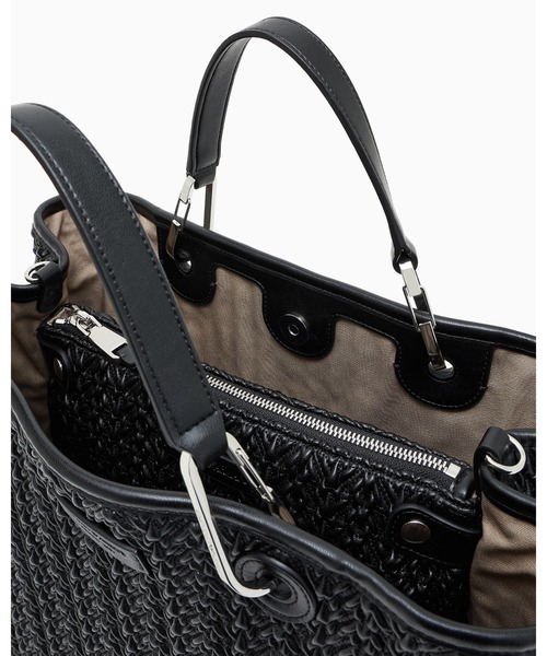 EMPORIO ARMANI(エンポリオアルマーニ)の「【エンポリオ アルマーニ】MyEA ショッパー キルティング仕上げ ミディアム(トートバッグ・レディース・ブラック/ライトグレー・FREE)」の6枚目の写真