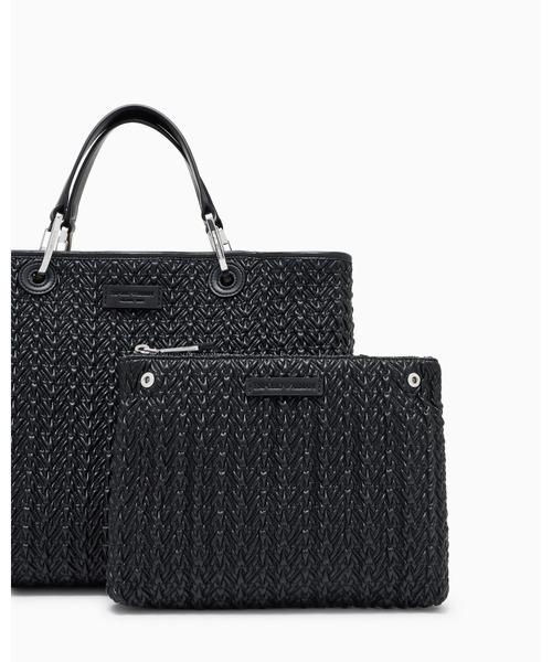 EMPORIO ARMANI(エンポリオアルマーニ)の「【エンポリオ アルマーニ】MyEA ショッパー キルティング仕上げ ミディアム(トートバッグ・レディース・ブラック/ライトグレー・FREE)」の8枚目の写真