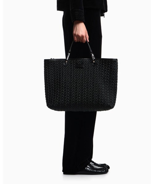 EMPORIO ARMANI(エンポリオアルマーニ)の「【エンポリオ アルマーニ】MyEA ショッパー キルティング仕上げ ミディアム(トートバッグ・レディース・ブラック/ライトグレー・FREE)」の9枚目の写真