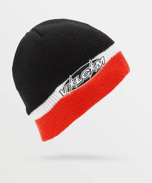 VOLCOM(ボルコム)の「【VOLCOM/ボルコム】 Hot Tune Beanie /ロゴストライプジャカードニット帽・ビーニー(ニットキャップ/ビーニー・メンズ・ブラック/ダークグリーン・FREE)」の2枚目の写真
