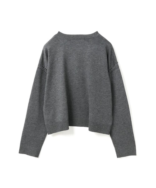 mizuiroind（ミズイロインド）の「mizuiro ind クルーネックワイドニットクロシェ（ニット/セーター・レディース・チャコールグレー/アイボリー/ブラック・FREE）」の17枚目の写真