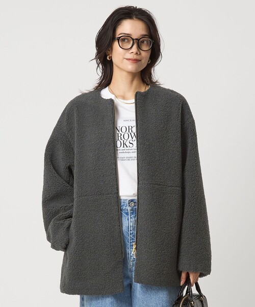 【値下げ】RUSSELUNO ラッセルノ♡ ストレッチボアブルゾン　美品 2025年最新】Yahoo!オークション -ラッセルノ(ジャンパー
