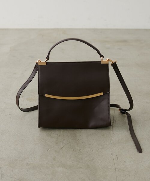 natural couture（ナチュラルクチュール）の「ゴールドバーフラップ２WAYショルダー（ショルダーバッグ・レディース・アイボリー/ダークブラウン/ベージュ・FREE）」の17枚目の写真