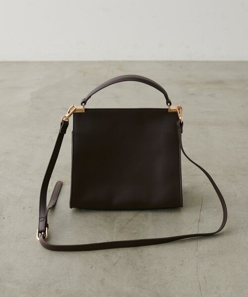 natural couture（ナチュラルクチュール）の「ゴールドバーフラップ２WAYショルダー（ショルダーバッグ・レディース・アイボリー/ダークブラウン/ベージュ・FREE）」の18枚目の写真