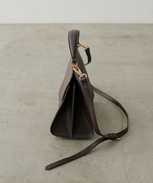 natural couture（ナチュラルクチュール）の「ゴールドバーフラップ２WAYショルダー（ショルダーバッグ・レディース・アイボリー/ダークブラウン/ベージュ・FREE）」の19枚目の写真