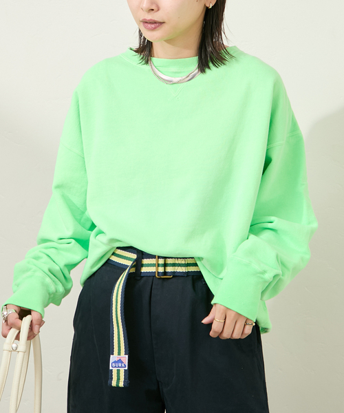 RIDING HIGH（ライディングハイ）の「【RIDING HIGH/ライディングハイ】ガンリョウゾメスウェット（スウェット・レディース・ブルー系その他/パープル/オレンジ/グリーン・FREE）」の21枚目の写真