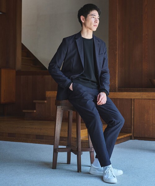 green label relaxing（グリーンレーベルリラクシング）の「ピケ コーデュロイ ナロー ユーティリティパンツ イージーパンツ S1 -ストレッチ-（その他パンツ・メンズ・モカ/ネイビー/グレー・S/M/L/XL）」の10枚目の写真