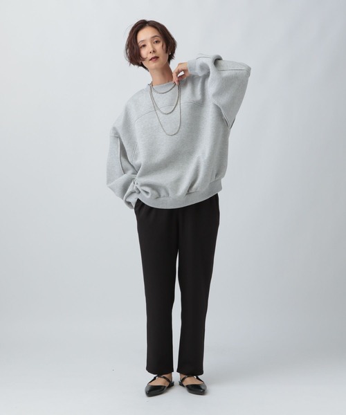 LEPSIM（レプシィム）の「パフエア切り替えBIGプルオーバー　582468（スウェット・レディース・チャコールグレー/トップグレー/アイボリー/カーキ・FREE）」の13枚目の写真