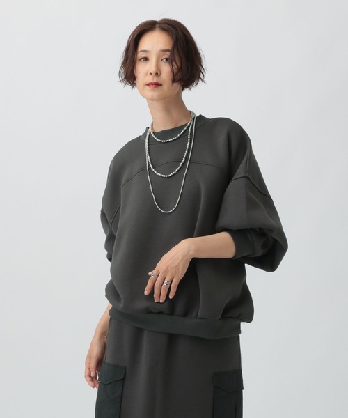 LEPSIM（レプシィム）の「パフエア切り替えBIGプルオーバー　582468（スウェット・レディース・チャコールグレー/トップグレー/アイボリー/カーキ・FREE）」の15枚目の写真